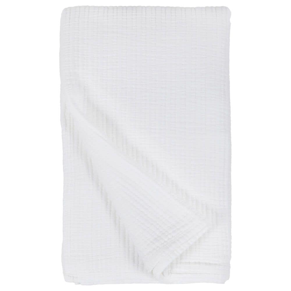 Pom Pom At Home Chatham King Matelasse Blanket in White, , large