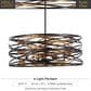 Minka-Lavery Vortic Flow 26" 6-Light Pendant Ceiling Light in Dark Bronze, , large