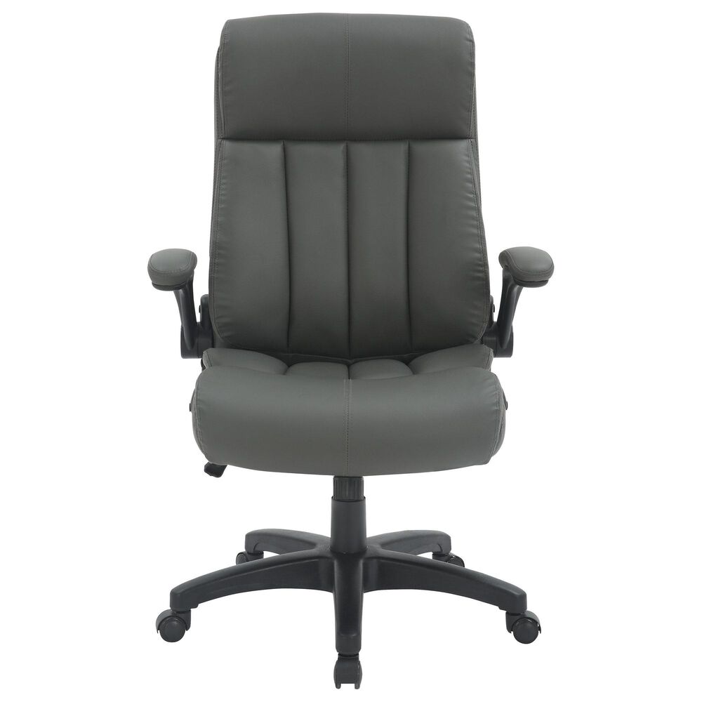 Rta Products Llc Ultra-Padded Executive Office Chair with Flip-Up Armrests in Grey, , large