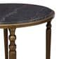 Timeless Designs Evry Side Table in Dark Slate Gray and Antique Brass, , large