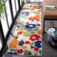 Safavieh Cabana CBN308A 2"2" x 9" Ivory and Orange Indoor/Outdoor Performance Runner, , large