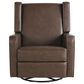 Lifestyle Solutions Emerson Manual Swivel Rocker Recliner in Brown, , large