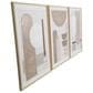 Maple and Jade 24" x 36" Abstract Wall Art in Pink, Beige, White and Gray (Set of 3), , large