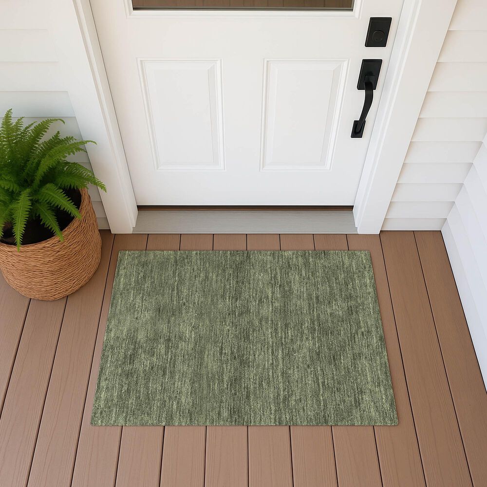 Dalyn Rug Company Soft Essentials Solid Olive 1'8" x 2'6" Area Rug, , large