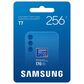 Samsung 256GB T7 UHS-I microSDXC Memory Card in Blue, , large