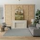 Nourison Courtyard Ivory and Aqua 8" Square Indoor/Outdoor Area Rug, , large