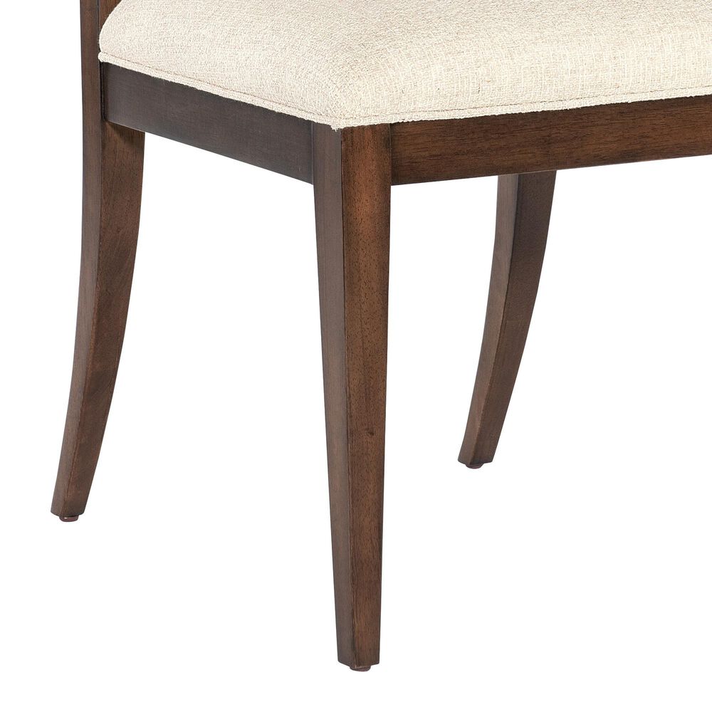 Hooker Furniture Archives Side Chair with Curate Wheat Upholstered in Classic Walnut, , large