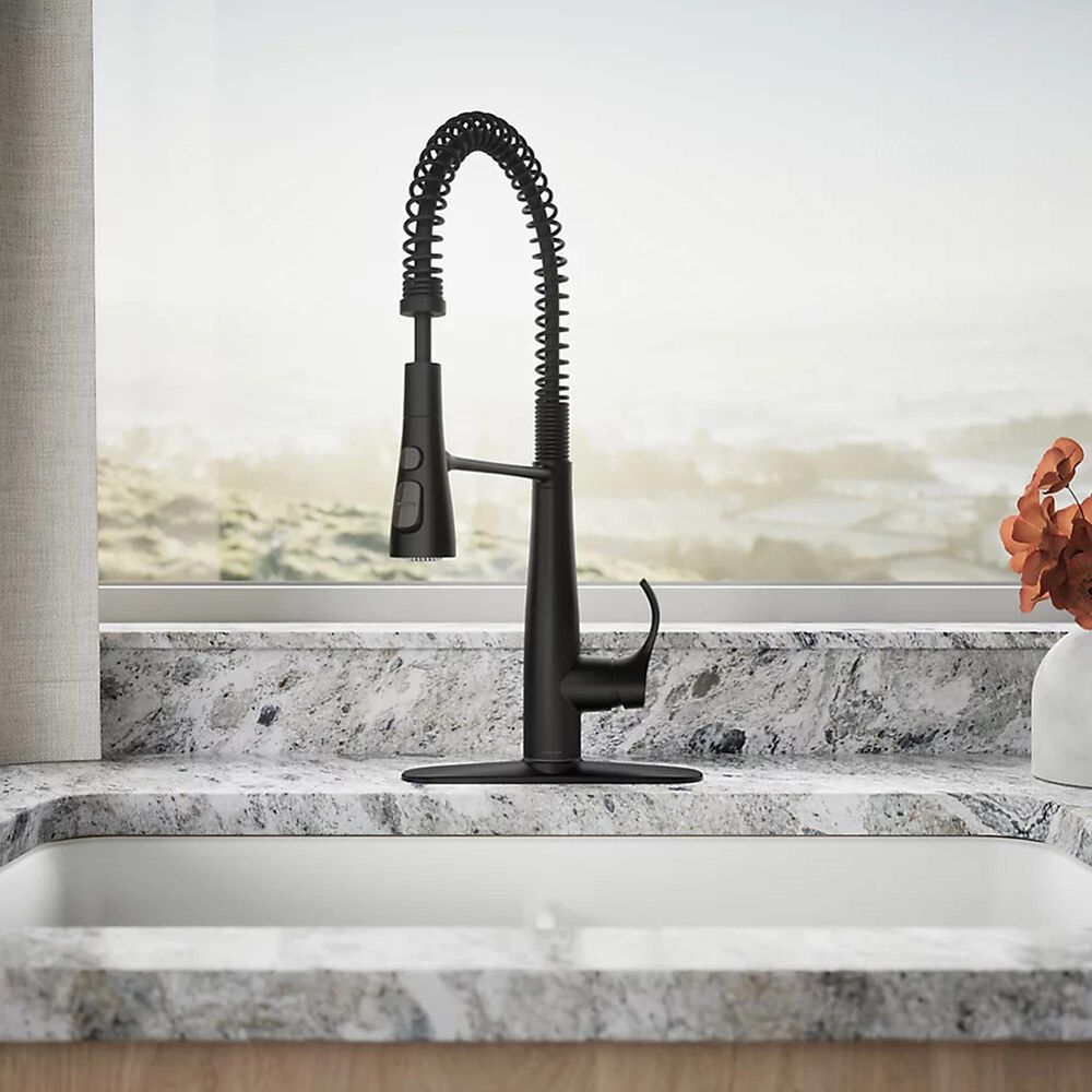 Kohler Simplice Semi-Professional Kitchen Sink Faucet in Matte Black, , large