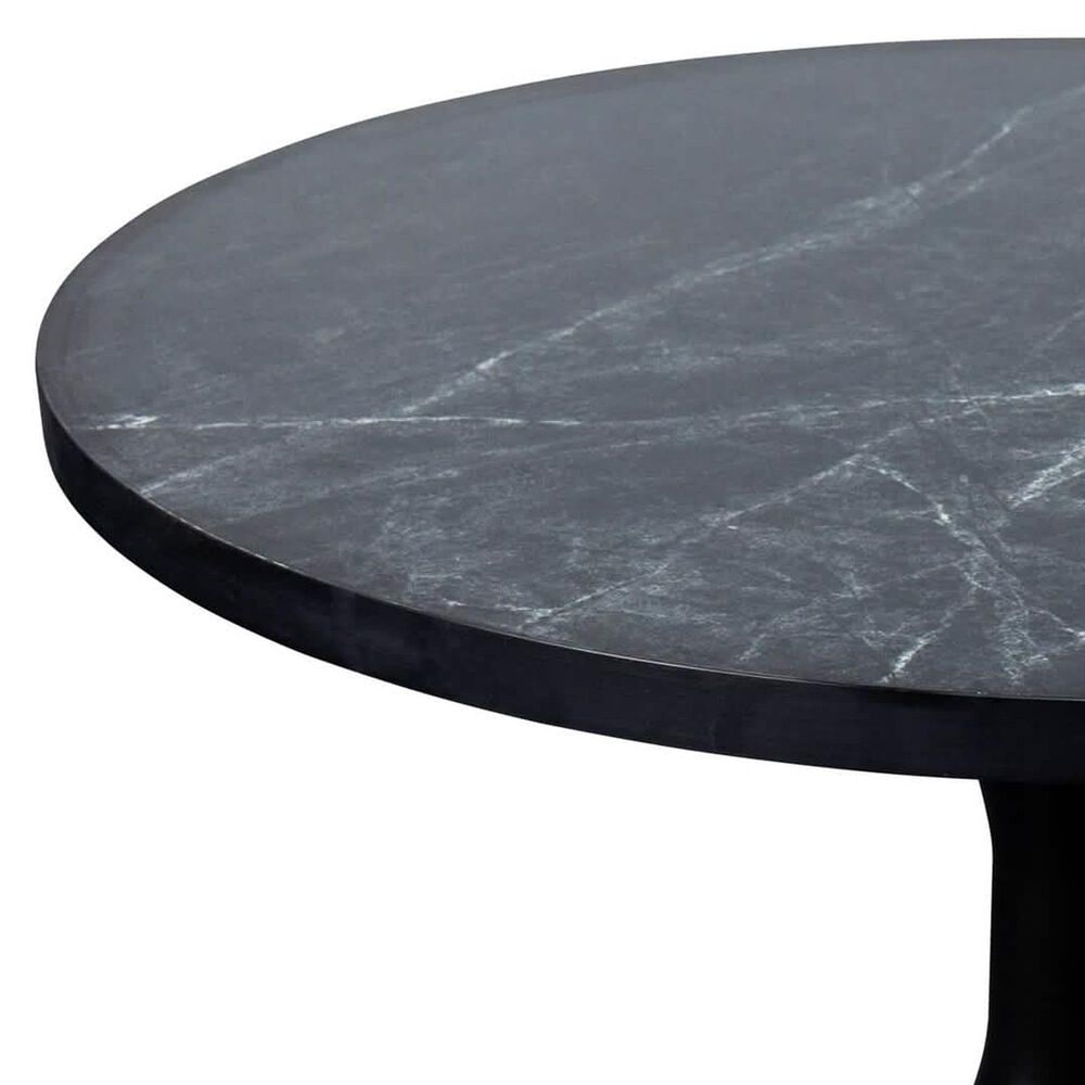 Leisuremod Verve 27&quot; Coffee Table with MDF Top in Black and Black Marble, , large