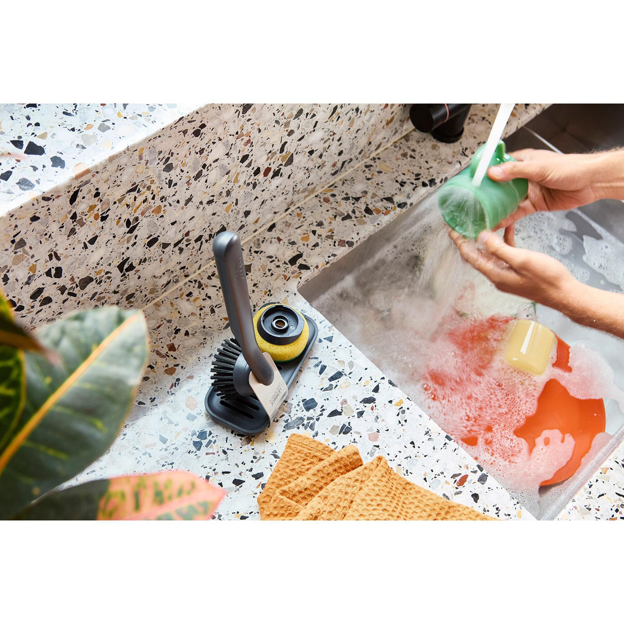 Joseph Joseph SinkTech Washing Up Brush and Sponge Set with Steel