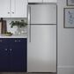 GE Appliances 17.5 Cu. Ft. Top Freezer Refrigerator with Edge-to-Edge Glass Shelves in Stainless Steel, , large