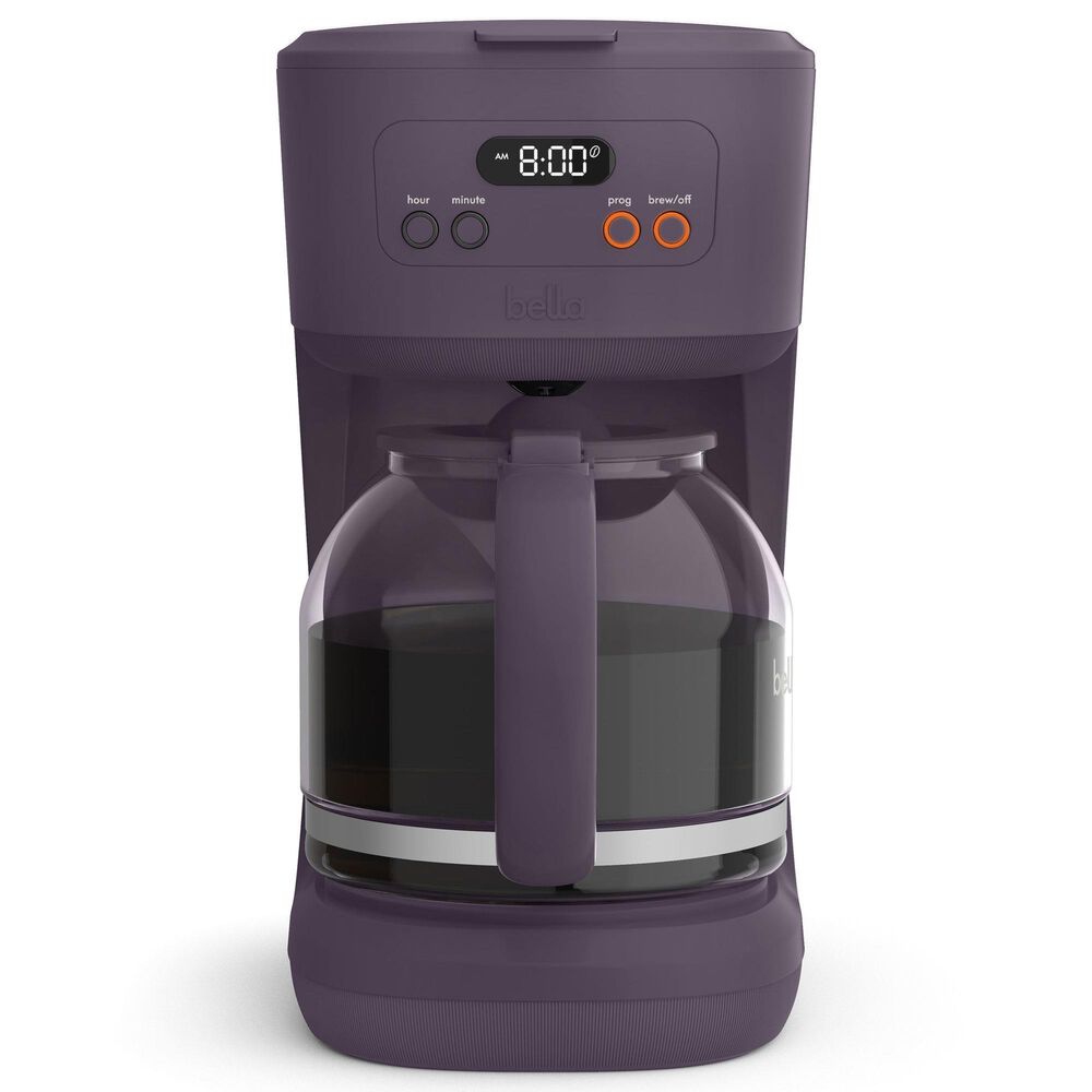 Bella 12-Cup Programmable Coffee Maker in Plum, , large