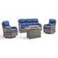 Sunwell Garden 4-Piece Firepit Set in Navy, , large