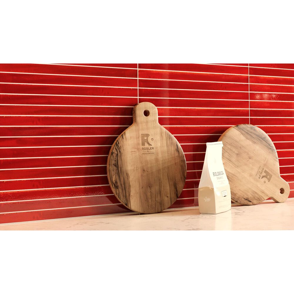 Emser Paralline Ochre 5&quot; x 18&quot; Galazed Ceramic Mosaic Sheet, , large