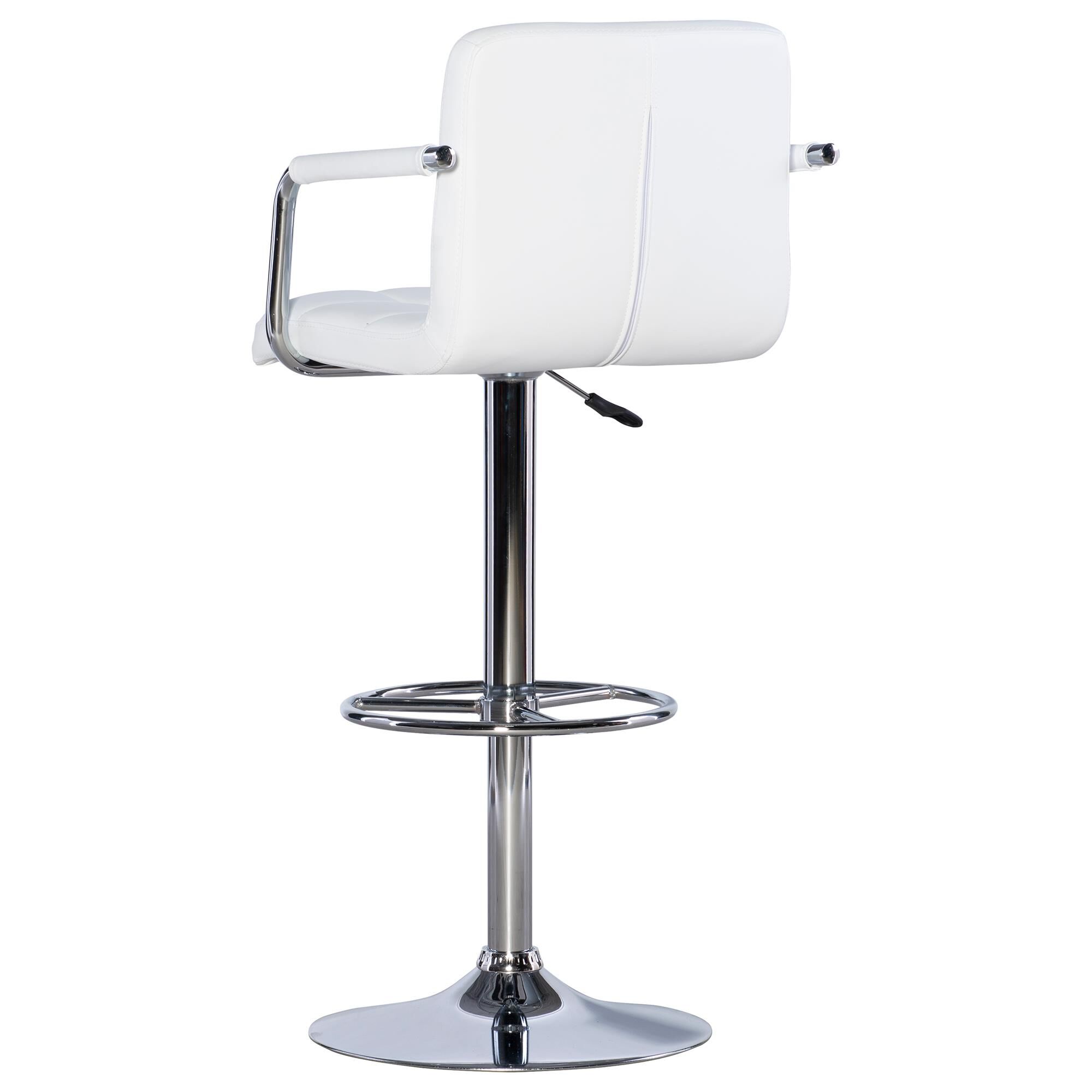 Parkerville Furniture Line Quilted Barstool with White Seat in