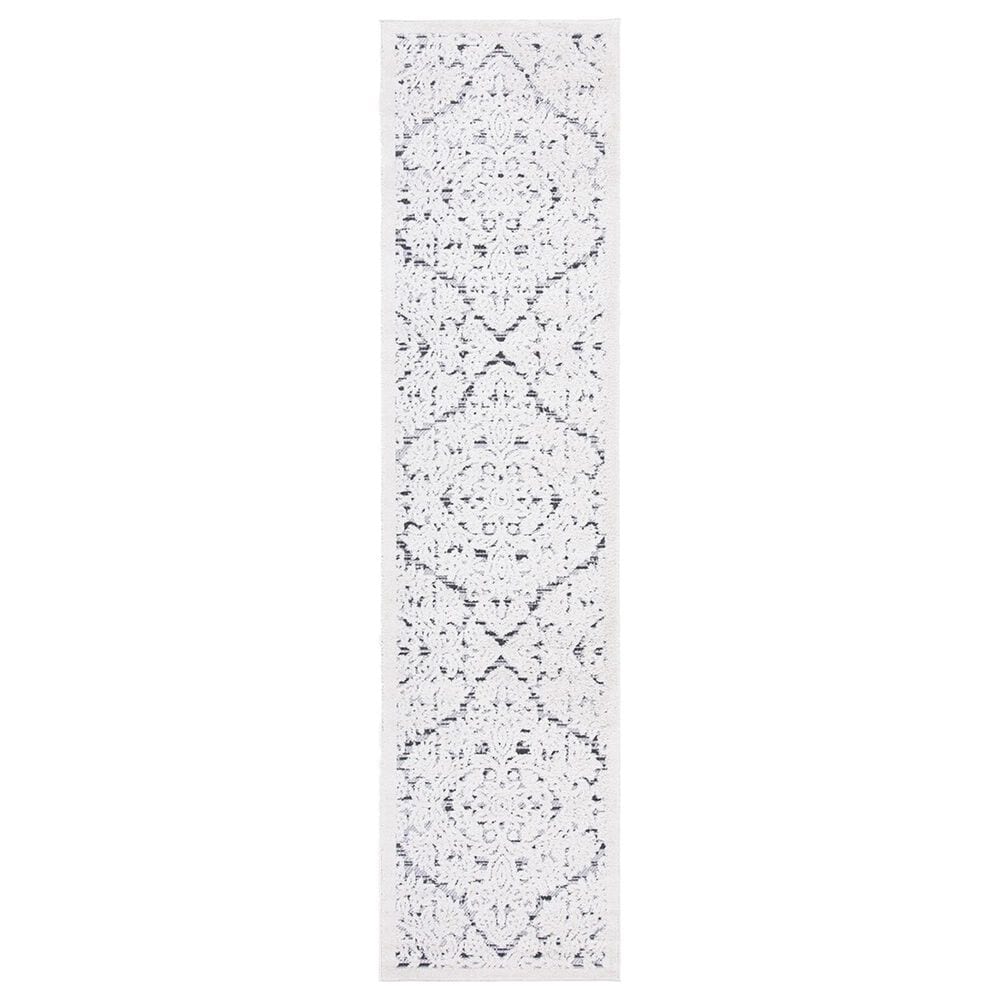 Safavieh Cabana CBN660A 2"2" x 9" Ivory and Grey Indoor/Outdoor Performance Runner, , large
