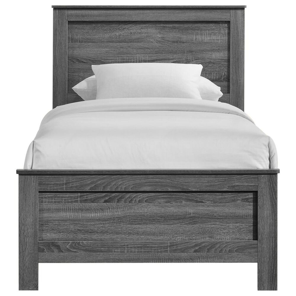 Mayberry Hill Sami Twin Panel Bed in Gray, , large