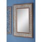 Maple and Jade 29" x 39" Wall Mirror in Distressed Grey and Brown, , large