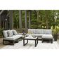 Ashley Beachloft Patio Ottoman with Gray Cushion in Black, , large