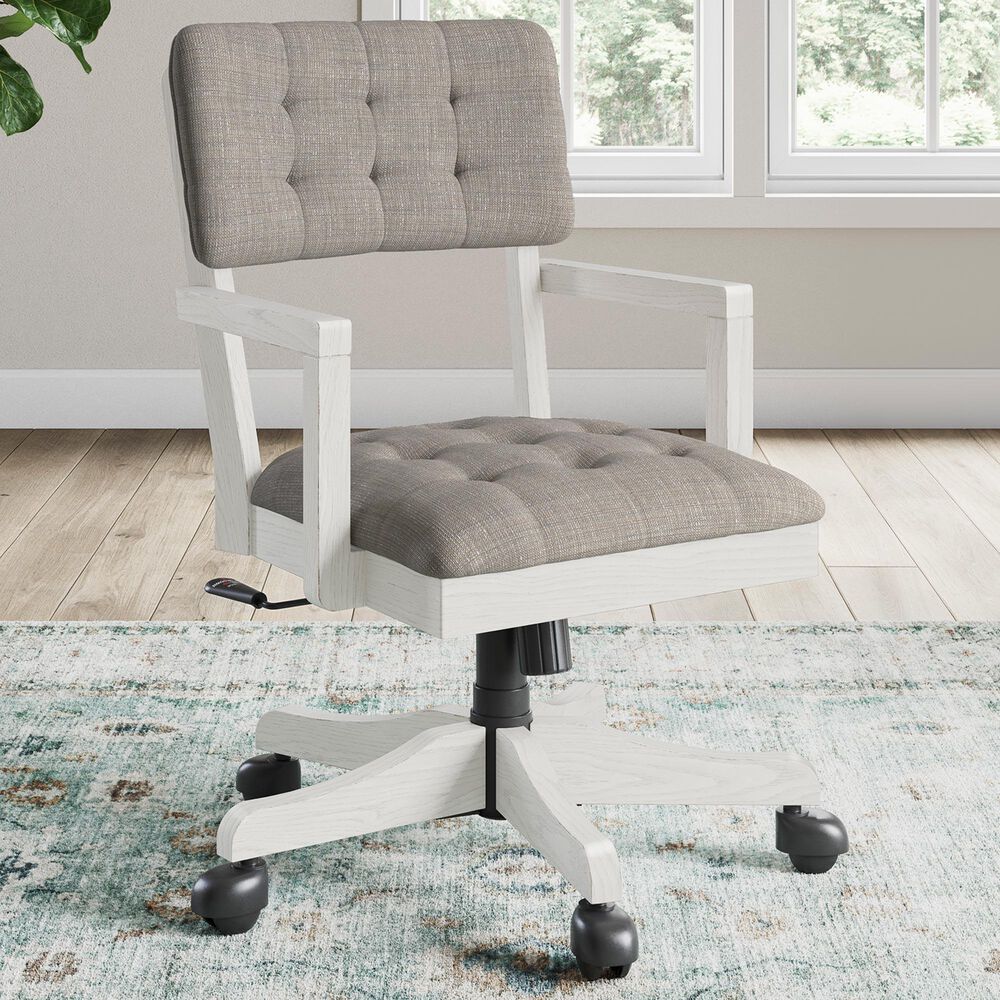 Ashley Robbinsdale Desk Chair in Antique White, , large