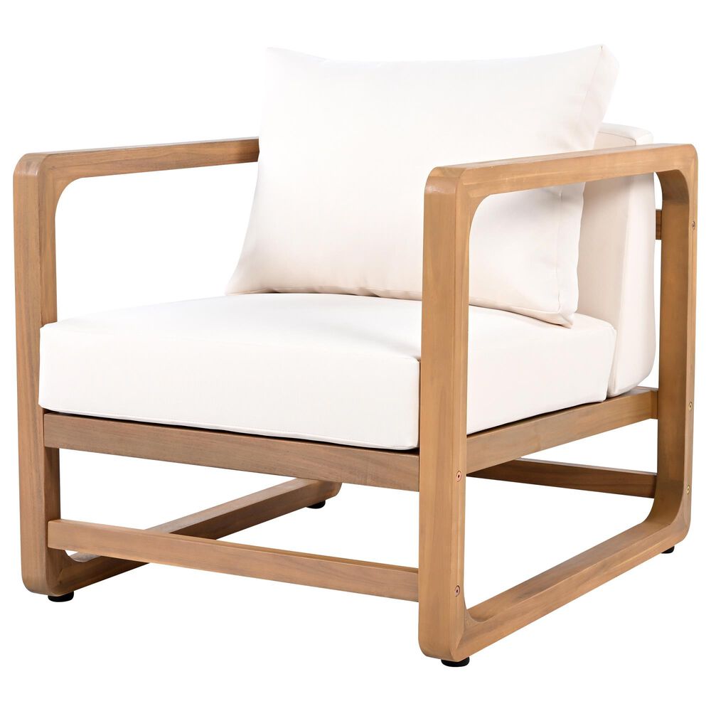 Hearth and Haven Outdoor Club Chair with Oversized Seat and Cushions in Beige, , large