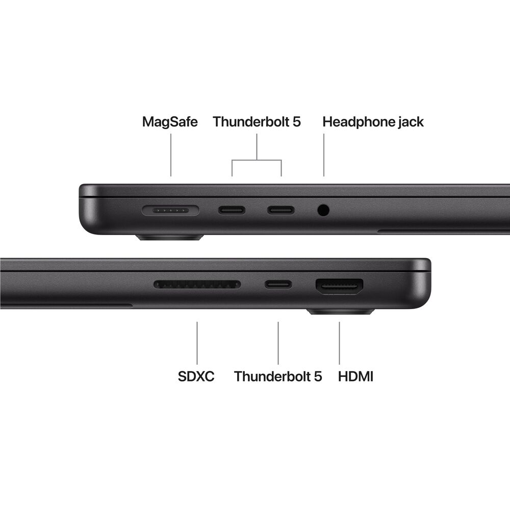 Apple MacBook Pro 14-inch Laptop M5 Pro chip - 15 Core CPU - 16 Core GPU - 48GB Memory - 1TB SSD - Space Black (Latest Model), , large