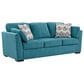 Ashley Keerwick Stationary Queen Sofa Sleeper in Teal, , large