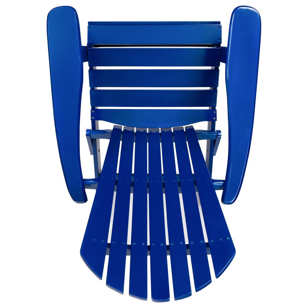 Hearth and Haven Malibu Outdoor Folding Adirondack Chair in Blue, , large