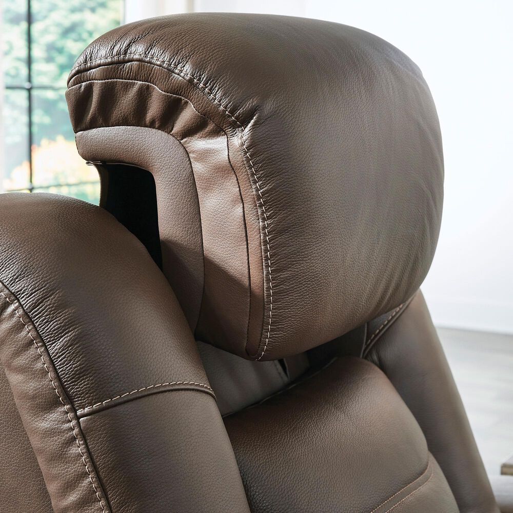 Ashley High Impact Power Recliner with Adjustable Headrest in Tobacco, , large