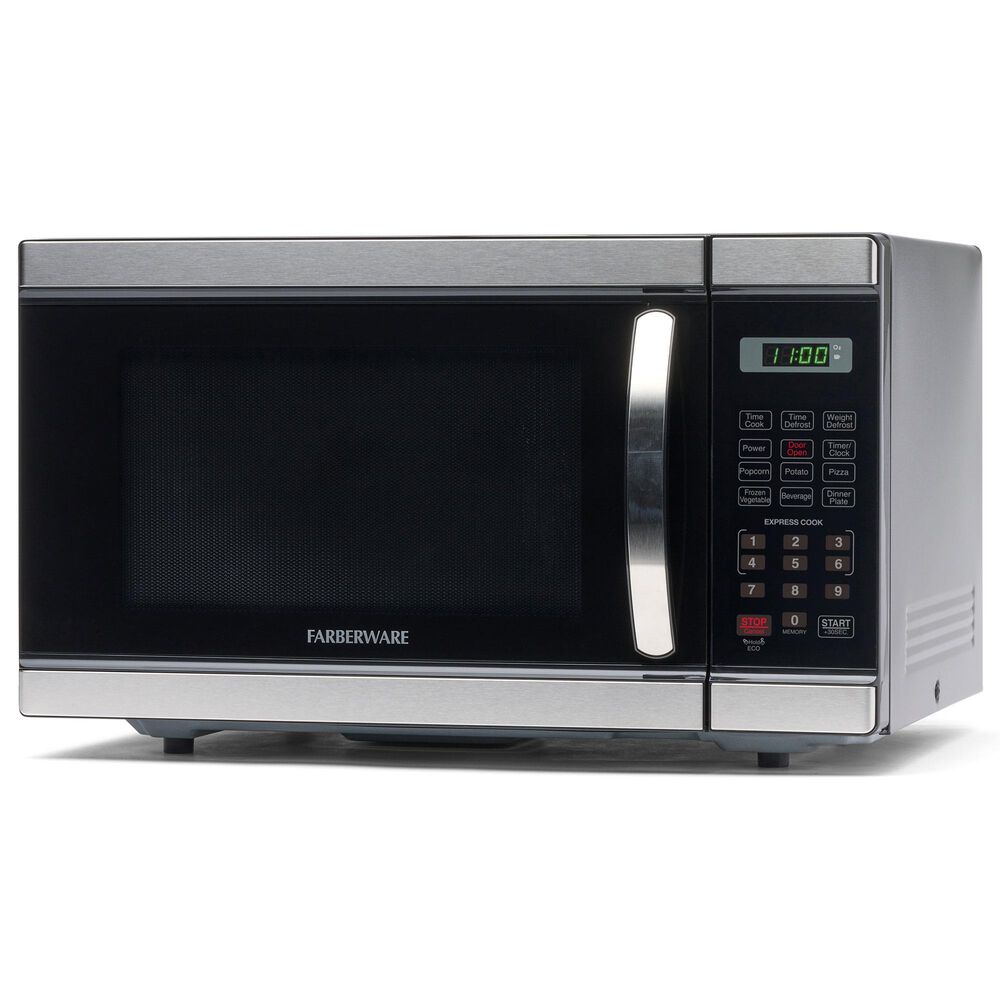 Faberware Professional 1.1 Cu. Ft. Microwave Oven in Stainless Steel, , large