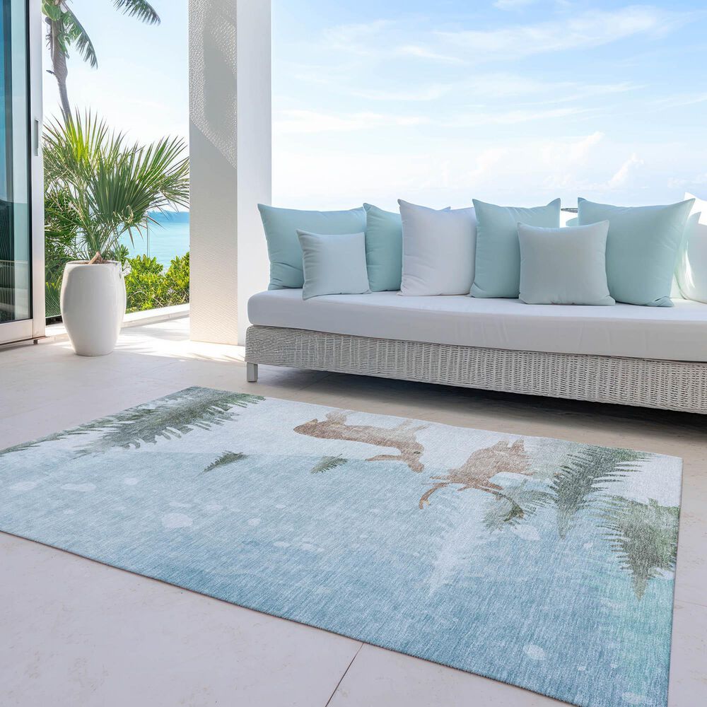 Dalyn Rug Company Wonderland WN29 5&#39; x 7&#39;6&quot; Sky Indoor/Outdoor Area Rug, , large
