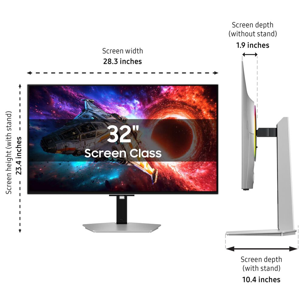 Samsung Odyssey 32" G80SH OLED 4K Gaming Monitor in Gray, , large