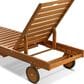 Noviland Patio Lounge Chair Chaise with Side Tray and Wheels in Natural, , large