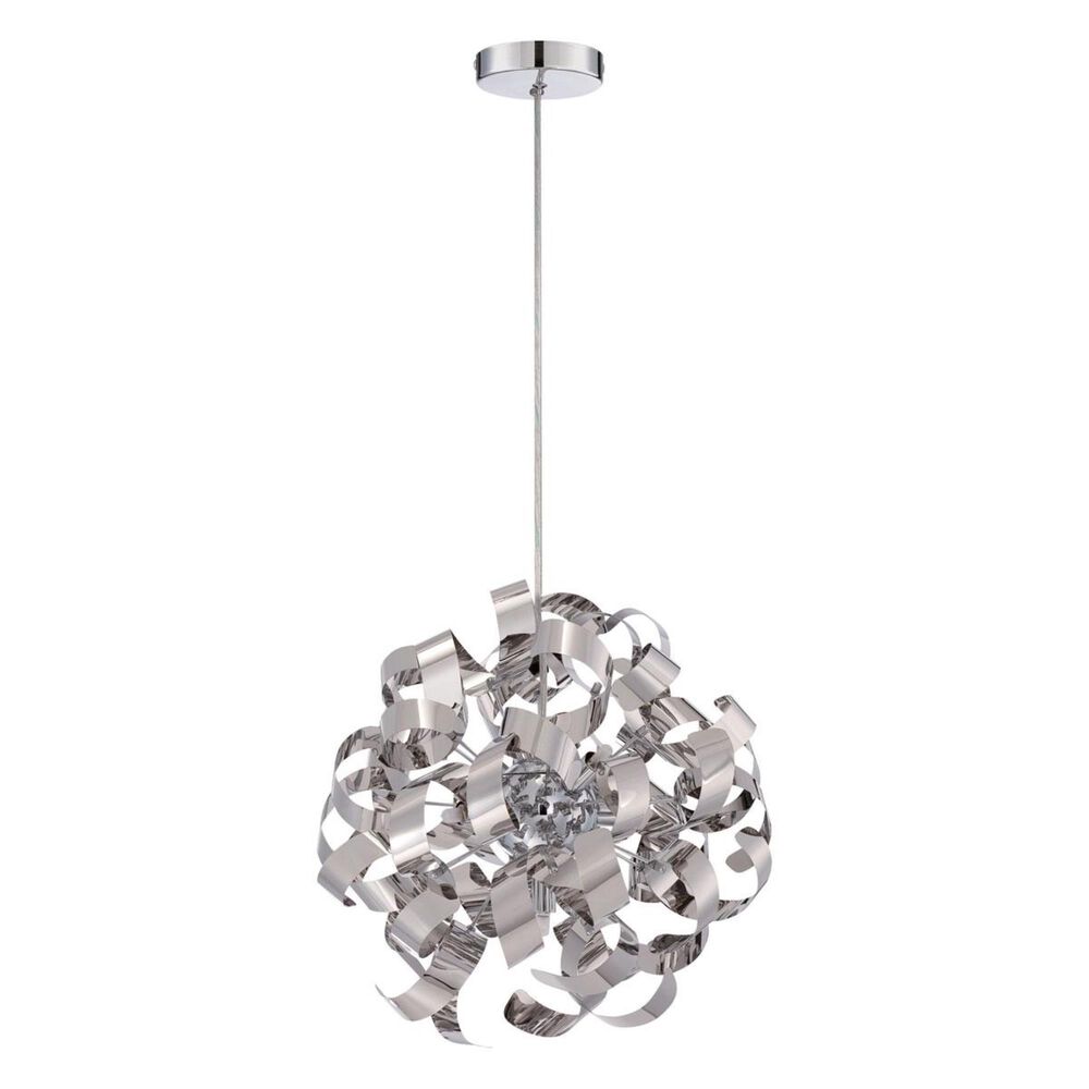 Quoizel Ribbons 5 Bulbs Pendant in Polished Chrome, , large