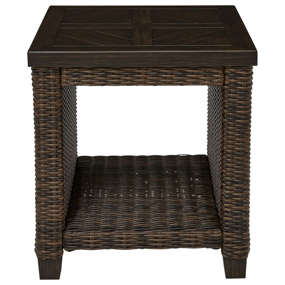 Ashley Monterey Point Square End Table in Dark Brown, , large