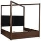 Millenium Dilenno Queen Canopy Panel Bed in Dark Brown with USB Ports, , large