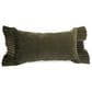 Accents De Ville 12" x 22" Lumbar Pillow with Sides Frills in Dark Olive, , large