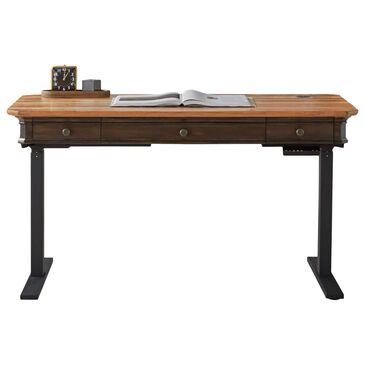 Wycliff Bay Sonoma Electric Sit and Stand Desk in Dark Roast and Natural, , large