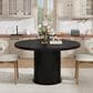 GARVEE 47" Round Dining Table with Storage Base in Black - Table Only, , large