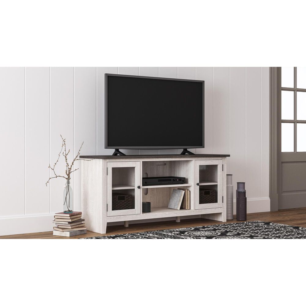 Ashley Dorrinson 60&quot; TV Stand in Gray and Antique White, , large