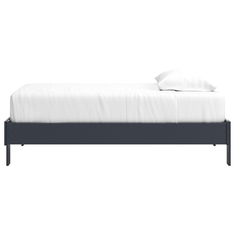 Ashley Simmenfort Twin Platform Bed in Navy Blue, , large