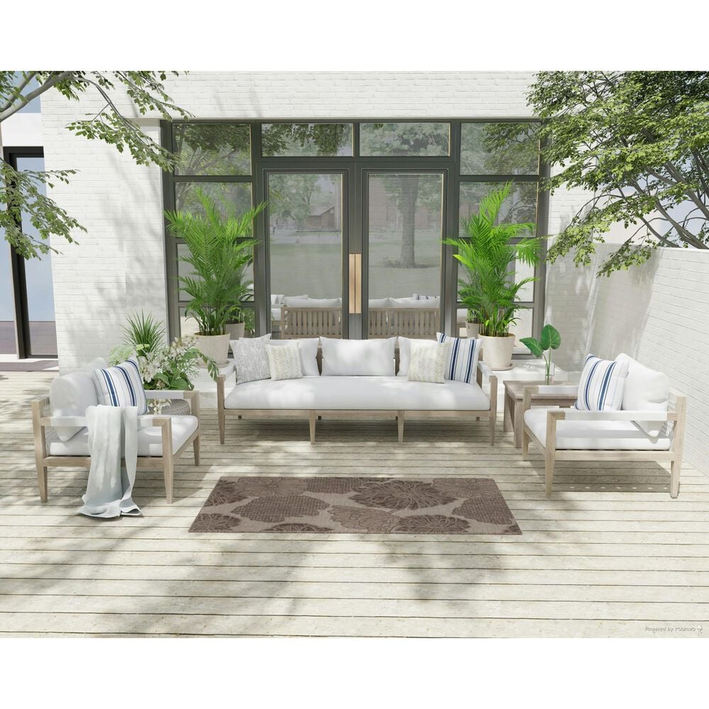Nourison Garden Oasis Natural 3&#39; x 5&#39; Indoor/Outdoor Area Rug, , large