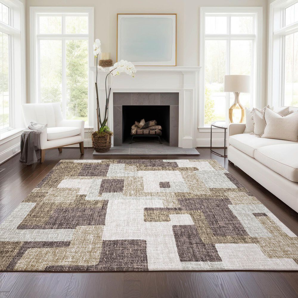 Dalyn Rug Company Portico PO3 Brown 3&#39; x 5&#39; Area Rug, , large