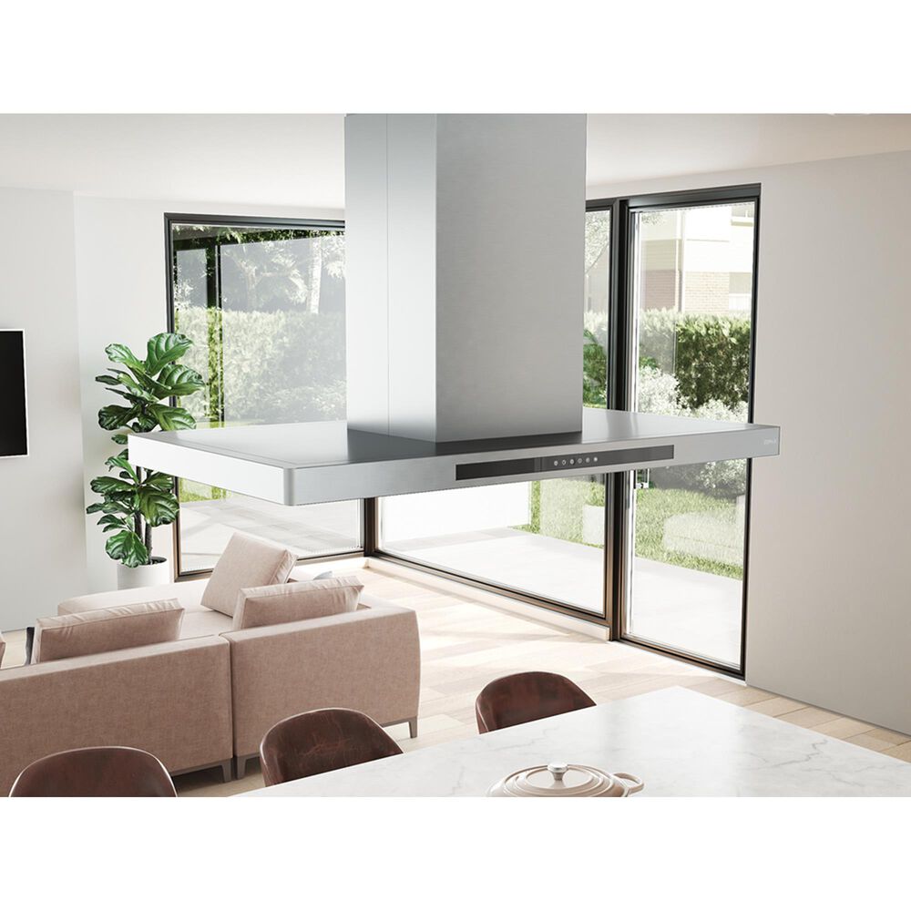 Zephyr Vista 42" Island in Stainless Steel, , large