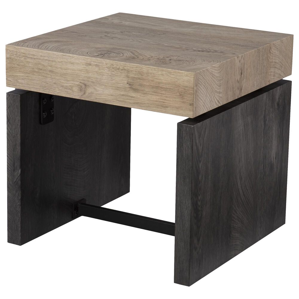 Southern Enterprises Hapsford End Table in Natural and Black, , large
