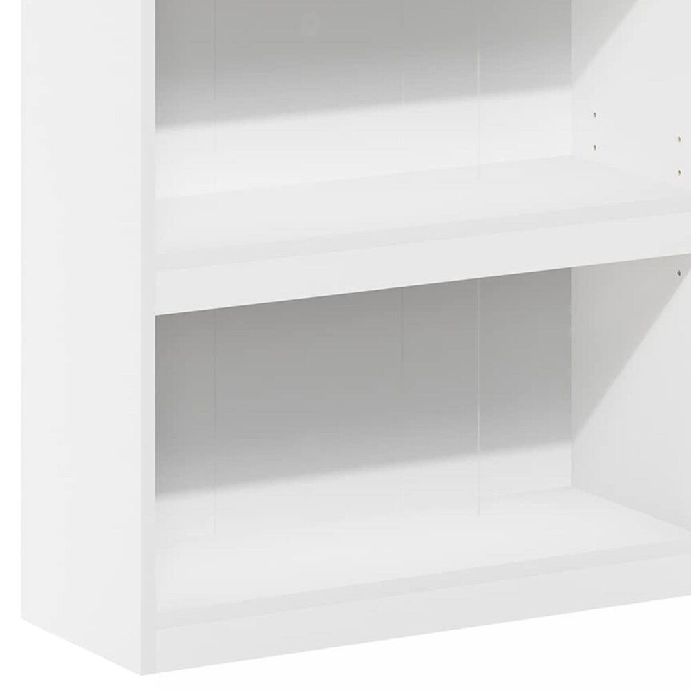HOMLUX Enhanced Home 3-Tier Adjustable Shelf Bookcase in White, , large