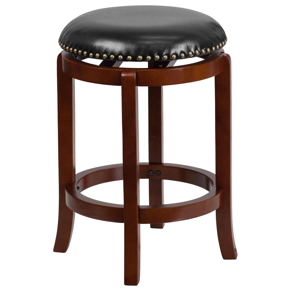 Flash Furniture 24" Swivel Counter Stool in Black, , large