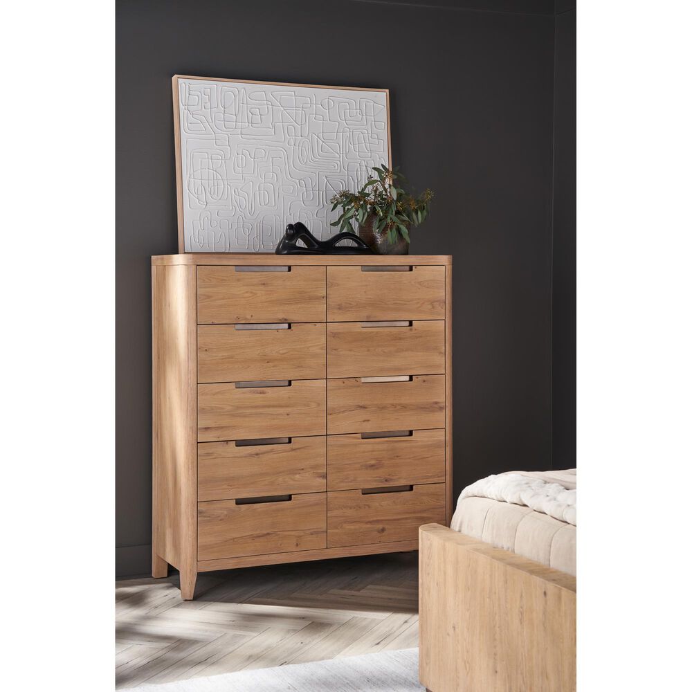 Universal Furniture Modern Walker 10 Drawer Chest in Organic Natural Oak, , large