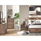 Ashley Fortlorn 5-Drawer Chest in Walnut Brown, , large