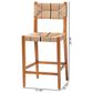 Baxton Studio Prita Bar Stool in Brown and Natural (Set of 2), , large